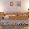 Full Floor Bed Frame with Fence, Wood Kids Floor Beds Frame for Bedroom Playroom - image 2 of 4