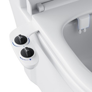 Bidet Attachment for Toilet, Self-Cleaning Dual Nozzle with Adjustable Water Pressure, Rear Wash Toilet Seat Attachment, - 1 of 4