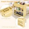 Garvee Kids Art Table and 2 Chairs--Craft Table with Large Storage Shelves,WarmYellow - 3 of 4