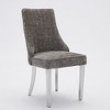 Okak Chenille Dining Chairs Set of 2, Modern Kitchen Chairs with Comfy Fabric Upholstered, Accent Chairs with Stainless Steel Plating Legs - 4 of 4