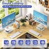 Simple Trending 2 Pack Computer Monitor Riser with Height Adjustable, Tempered Glass, Multi Media Desktop Stand for Flat Screen TV Laptop - 3 of 4