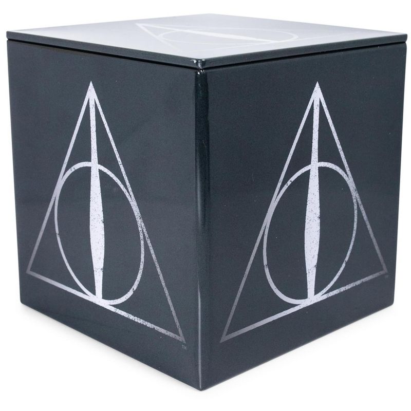 Ukonic Harry Potter Deathly Hallows Tin Storage Box Cube Organizer with Lid | 4 Inches, 1 of 8