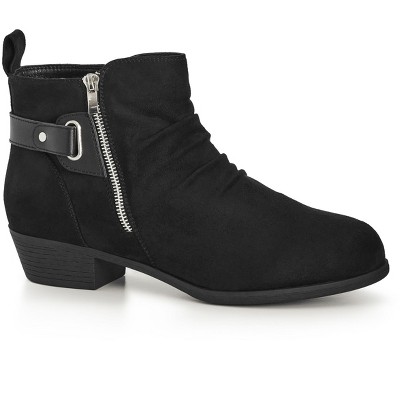 Bottes Femme Journee Collection - Modèle Jester-01 Noir, Taille 9 US, Mi-mollet, Neuf Sans Boîte