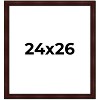 PosterPalooza | Distressed Brown Picture Frame - UV Acrylic, Foam Board Backing, Hanging Hardware - 2 of 4