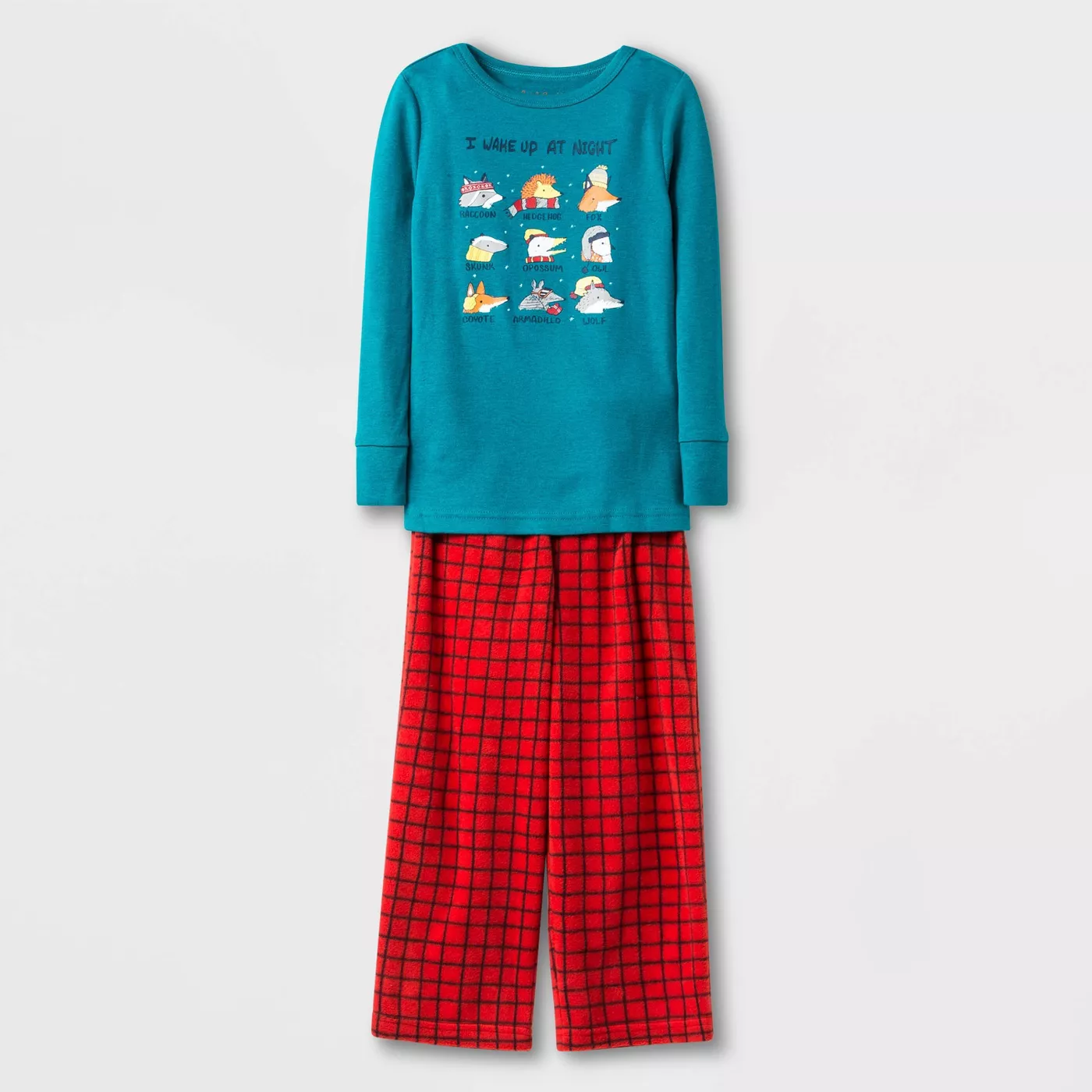 Toddler Boys' Chillin' Pajama Set - Cat & Jack™ Teal/Red - image 1 of 1