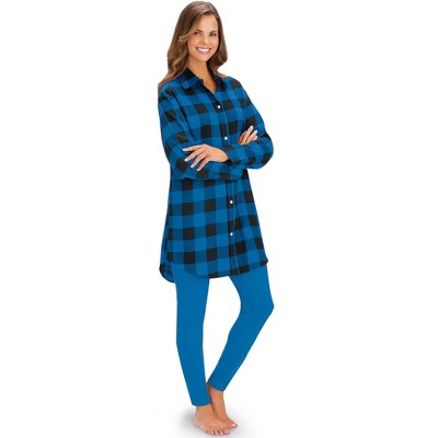 Lurex Plaid Flannel Tunic & Leggings 2-Piece Set