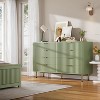 55" Fluted 8 Drawer Dresser, Modern Wooden Chest of Drawers with Gold Legs, Deep Storage Drawers for Bedroom, Living Room, Hallway - 3 of 4