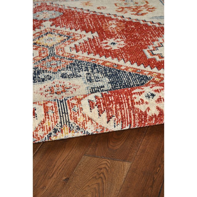 Great Zero Koble Rug Off White/Red - Linon, 5 of 9