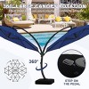 11 FT Heavy Duty Aluminum Curved Cantilever Patio Umbrella Includes Base, 360 Degree Rotatable Offset Outdoor Umbrella for Garden, Deck, Backyard - 4 of 4