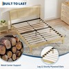 GustoWave Bed Frame with Natural Rattan Headboard, Strong Wooden Slats - 2 of 4