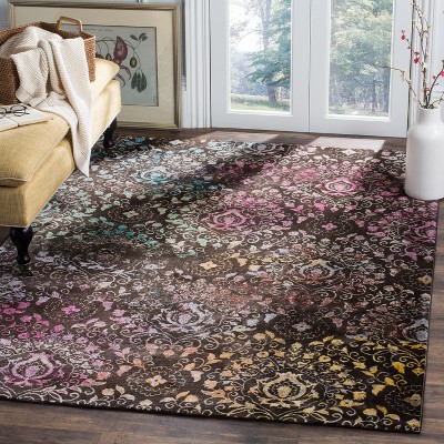 Safavieh 5'1" x 7'6" Brown and Multicolor Wool Area Rug