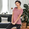 Anna-Kaci Active Women's Yoga Tops Activewear Running Workouts Cross Back Sports Shirts - 3 of 4