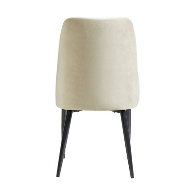 Celeste Cream Polyester Upholstered Side Chair Set