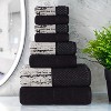 100% Cotton Medium Weight Two-Toned Jacquard and Solid Assorted Towel Set by Blue Nile Mills - 2 of 4