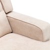 Okak Furry Rocking Accent Chair Living Room Chair with Wood Legs and Button-Tufted Upholstered Comfy Back Armchair for Bedroom Nursery Lounge - 4 of 4