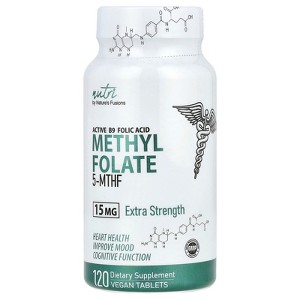 Nutri Methylfolate, Extra Strength, 15 mg, 120 Vegan Tablets - 1 of 2