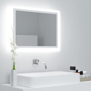 vidaXL LED Bathroom Mirror White 23.6"x3.3"x14.6" Acrylic - 1 of 4