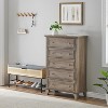 Acekool 48” Tall White Dresser, 5-Drawer Chest for Bedroom, Vintage Storage Cabinet for Closet, Living Room, Hallway - 4 of 4
