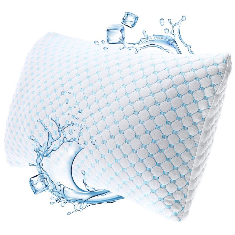 Nestl Colling Pillow, Adjustable Shredded Memory Foam Gel Infused  Cooling Pillow, 3 of 9