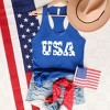 Simply Sage Market Women's USA Distressed Stars Racerback Tank - 3 of 4