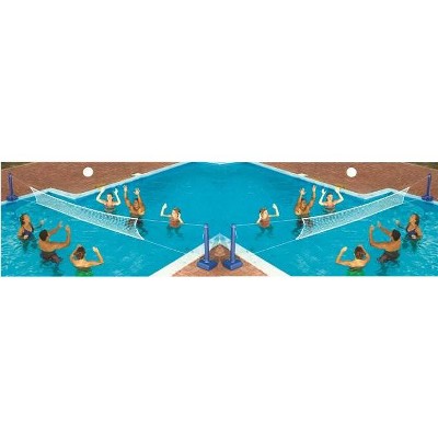 2) Swimline 9186 Cross Inground Swimming Pool Fun Volleyball Net Game Water Sets