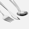 DOMETOUR 24Pcs Flatware for 6 People, Stainless Steel Cutlery Utensil Kitchen Silver - 4 of 4