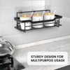 Aoibox Shower Caddy Shelves Organizer Rack, No Drilling Wall Mounted Self Adhesive Shower Shelves for Inside Shower, Matte Black - 4 of 4