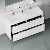GlasFlength Bathroom Storage Cabinets, Freestanding, Open shelving Bathroom Vanity，Assembly Required, White, 59"*19.75"*35.5" - 2 of 4