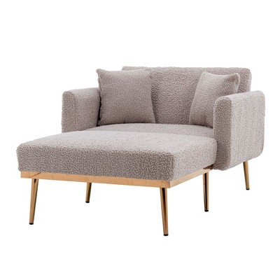 NicBex Teddy Velvet Accent Chair,Upholstered Living Room Chairs with Adjustable Mid-Height Backrest,Cozy Armchair,Accent Chairs for Living Room