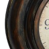 24"x24" Metal Wall Clock with Fluted Frame Brown - Olivia & May: Silent, Rustic Decor for Living Room - 3 of 4