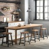 VASAGLE Bar Stools, Set of 2 Bar Chairs, Kitchen Breakfast Bar Stools with Footrest, 23.6 Inches High, Industrial, Rustic Brown and Black - 4 of 4