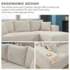 KWPZQEB 108.7" Cloud Sectional Couches, 3-Seater Comfy Couch with Oversized Chaise, Convertible L-Shape Couch, Deep Seat Couches for Living Room,Beige - 3 of 4