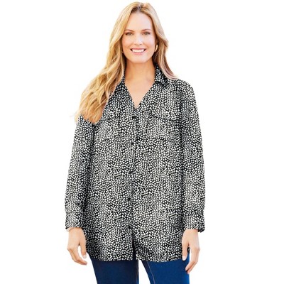 black khaki dots