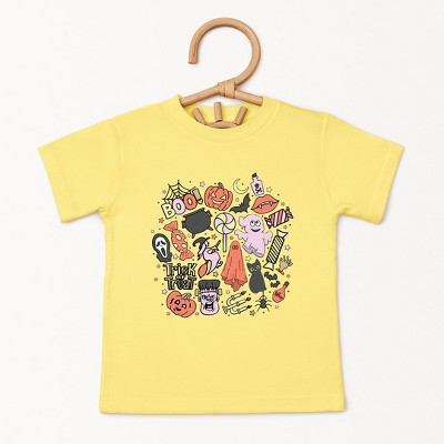 The Juniper Shop Halloween Doodle Collage Toddler Short Sleeve Tee