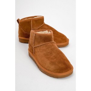 Pair Cognac Beige Suede Leather Ankle Boot (Women) | Forever & Always Shoes - 1 of 3