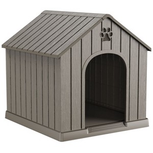 Kumasinova Simplified Peak Roof Dog Crates for Medium Dogs,Dog Kennel Outdoor&Indoor with Weatherproof PP Design,Dog Crate Furniture for Medium Dogs - 1 of 1