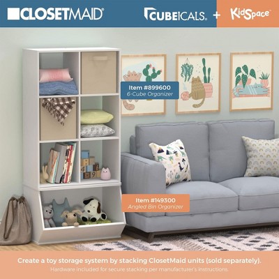 Sleek White Laminated Wood 6-Cube Organizer for Stress-Free Spaces