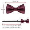 Allegra K Men's Pre-Tied Adjustable Polka Dots Tuxedo Work Party Prom Bow Ties - 4 of 4