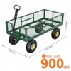 900 LBS Garden Cart,Heavy Duty Yard Wagon with Removable Mesh Sides,10" Pneumatic Tires & 180°Adjustable Handle,2-in-1 Flatbed for Farm and Gardening - 2 of 4