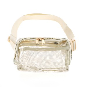 Unique Bargains Clear Double Pull Style Running Waist Pack 1 Pc - 1 of 4