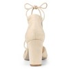 Allegra K Women's Pointed Toe Chunky Heels Lace Up Sandals Pumps - 4 of 4