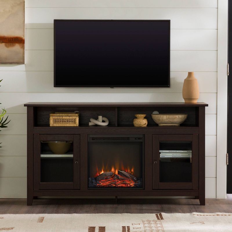 Ackerman Modern Transitional Tall with Electric Fireplace TV Stand for TVs up to 65" - Saracina Home, 3 of 12
