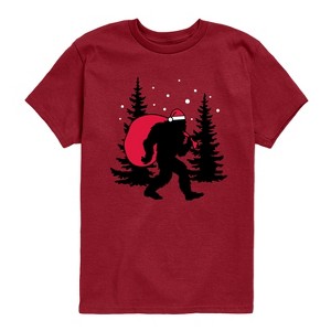 Boys' - Instant Message - Sasquatch Santa Short Sleeve Graphic T-Shirt - 1 of 4