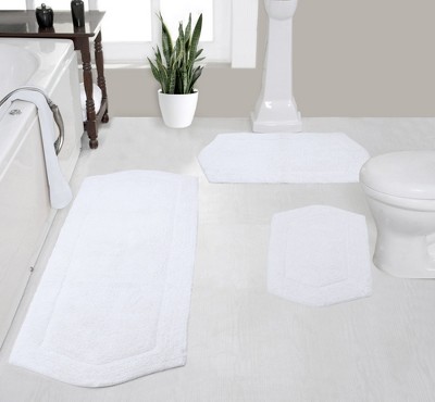 Waterford Collection Cotton Tufted Set of 3 Bath Rug Set - Home Weavers