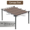 Aoodor Replacement Adjustable Canopy, Retractable Shade for Pergola, UV Resistant and Fade-Resistant, Brown - 3 of 4