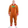 Tipsy Elves Gingerbread Man Jumpsuit - Cozy One-Piece Christmas Cookie Gingerbread Pajamas for Men and Women - image 3 of 4