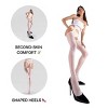 LECHERY Women's Lustrous Silky Shiny Sheer Suspender High-Waisted No Waistband Nylons Pantyhose Tights Stockings (1 Pair) - 3 of 4