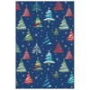 Christmas Area Rug, Xmas Tree Washable Soft Carpet with Non Slip Backing, Low Pile Stain Resistant Floor Mat for Living Room, Bedroom - 3 of 4