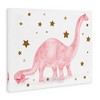 Stupell Industries Pink Dinosaur with Gold Stars, 20" x 16" - 3 of 4