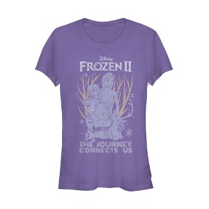 Juniors Womens Frozen 2 Vintage Journey Connects T-Shirt - 1 of 3